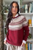 Fair Isle Knit Burgundy